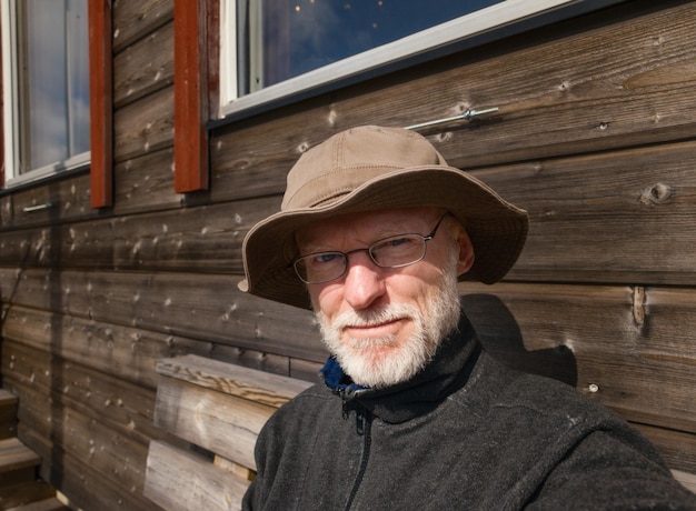 Portrait of man wearing hat