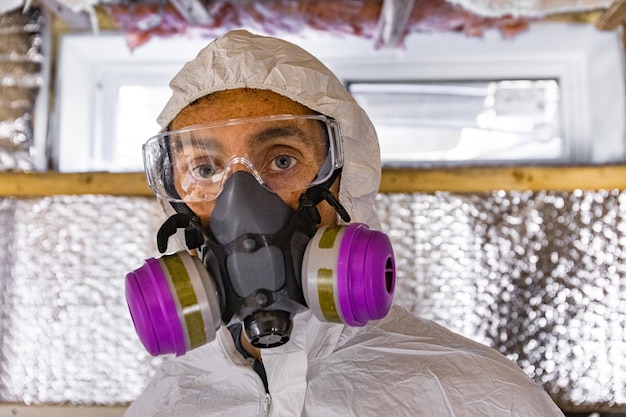 Photo portrait of man wearing mask