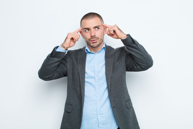 portrait of a man on a white background