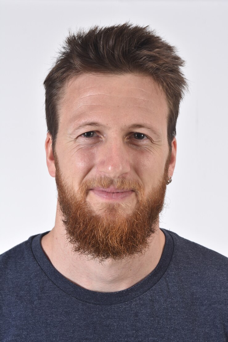 Portrait of a man on white 