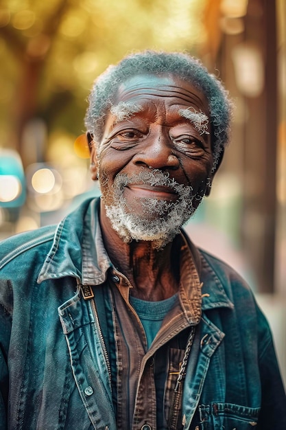 Photo portrait of a man with a beard and jacket