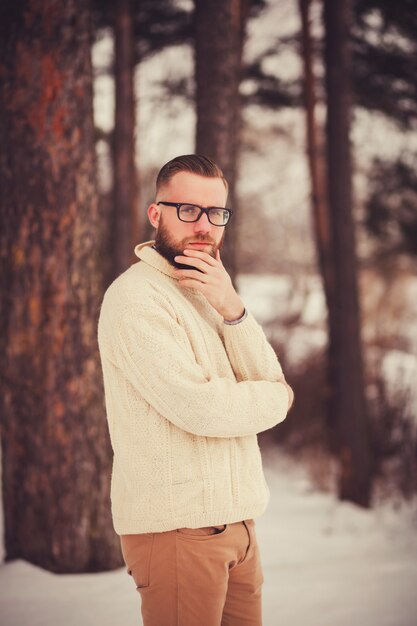 Portrait of a man with a beard