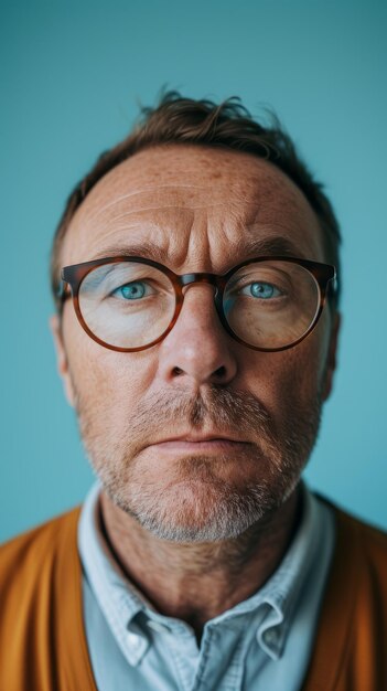 Portrait of a man with glasses