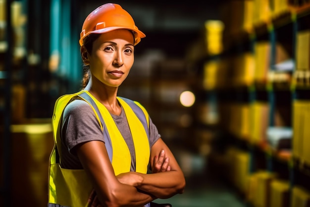 Portrait of manual man worker is standing with confident with working suite dress and safety helmet