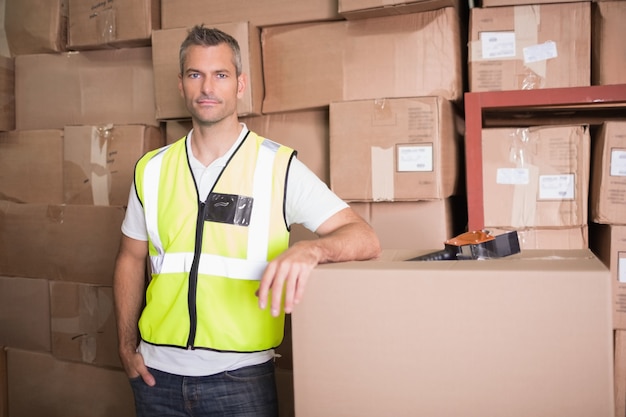 Portrait of manual worker in warehouse