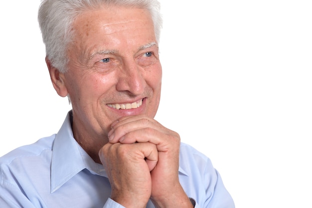 Portrait of a mature man close up