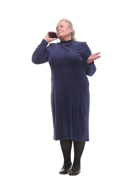 Portrait of a mature woman talking on telephone