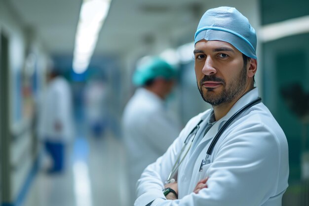 Portrait of a medical worker in a hospital