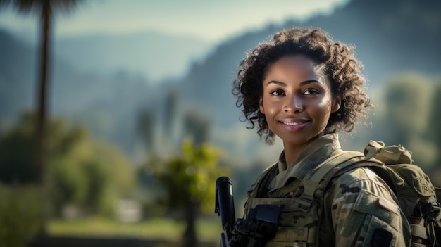 Portrait of a military woman