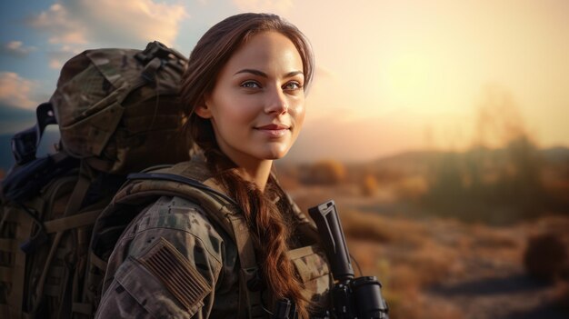 Портрет военной женщины