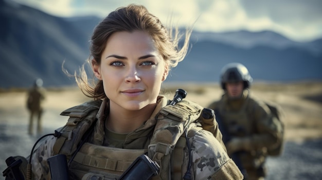 Photo portrait of a military woman