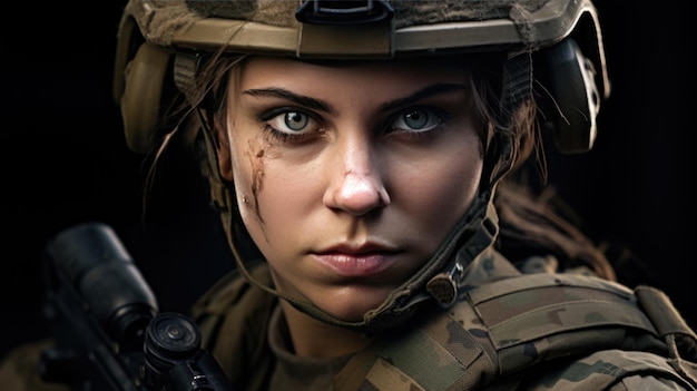 Portrait of a military woman