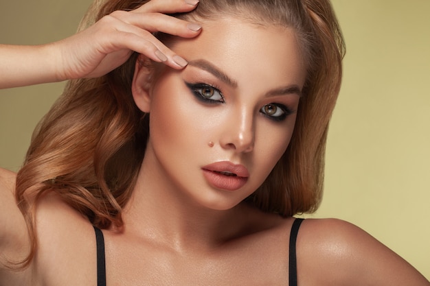 portrait of model with natural make-up