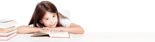 Portrait of modern, happy and cute teen school girl.