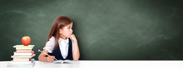 Portrait of modern happy and cute teen school girl