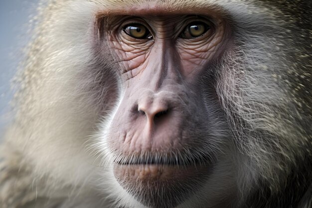 Portrait Monkey Of A Baboon