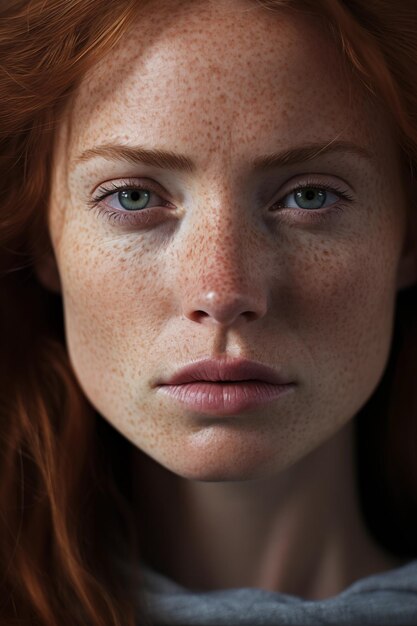 Portrait of the most beautiful mid aged Redhead