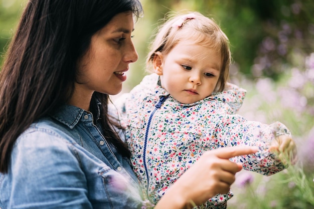 Portrait of mother and daughter
