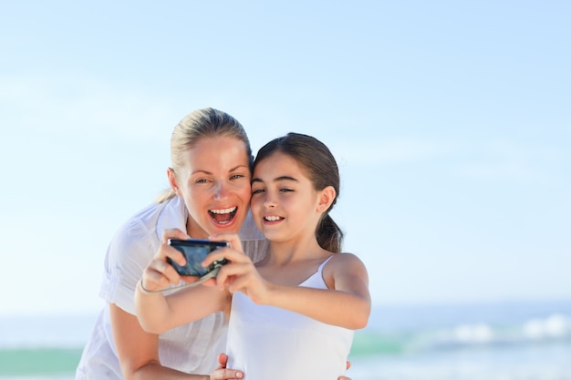 Portrait of a mother with her daughter