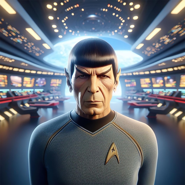 Portrait of Mr Spock from Star Trek tv series
