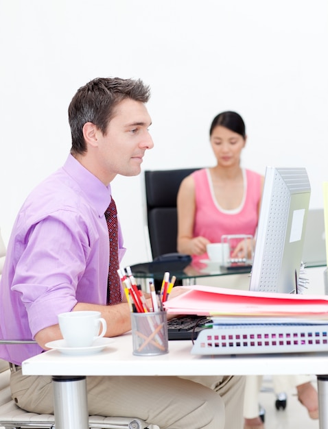 Portrait of multi-ethnic business people working 