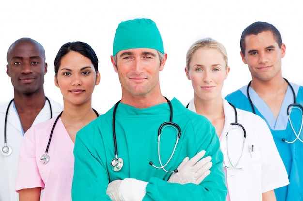 Portrait of multi-ethnic medical team