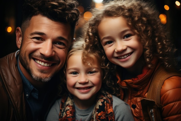 Portrait of a multiethnic family laughing happily