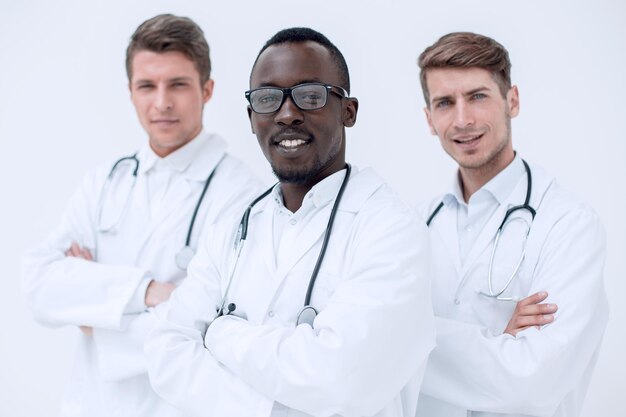 Photo portrait of a multinational group of doctors