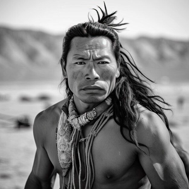 Photo portrait of a native american man