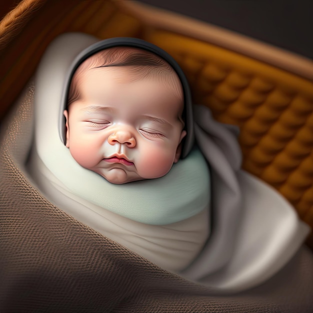 Portrait of a newborn baby