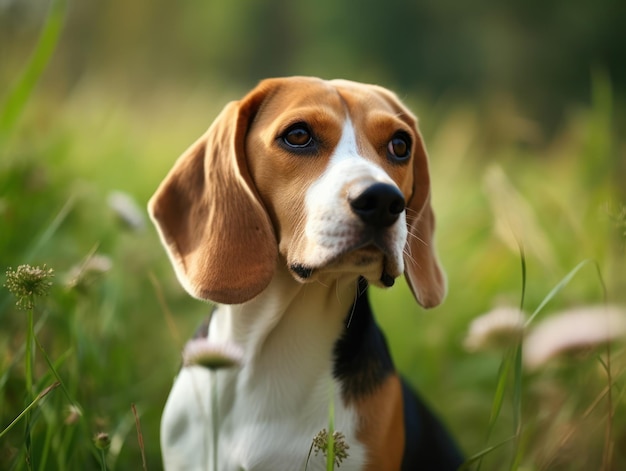 Portrait of nice beagle dog