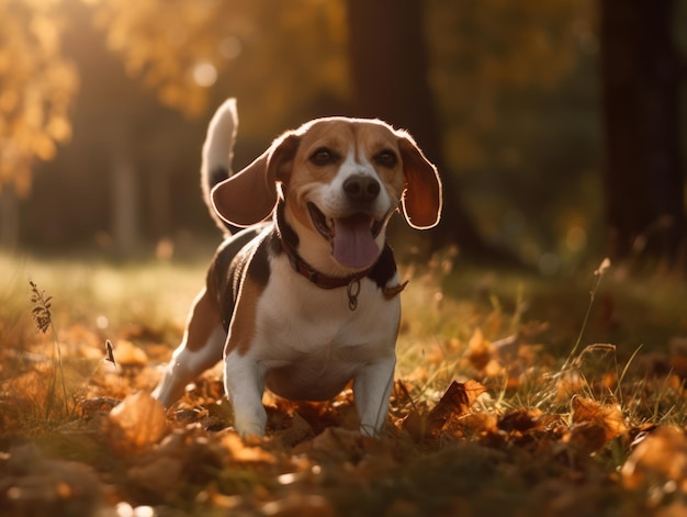 Portrait of nice beagle dog