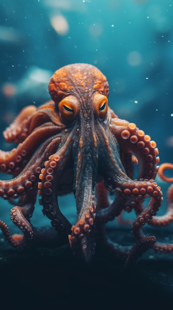 Portrait of an octopus generative ai