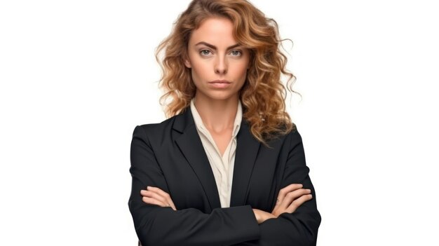 Photo portrait_of_a_confident_businesswoman_with_arms_crossed