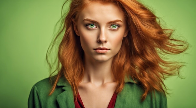 Фото Портрет модной женщины с модными волосами женщины портрет красивой молодой модели