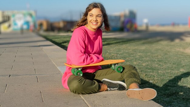 写真 笑顔の女の子の肖像画