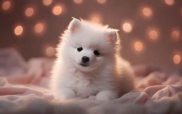 사진 adorbale 아기 강아지 배경의 초상화