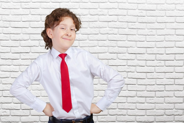 写真 面白い男の子の肖像画