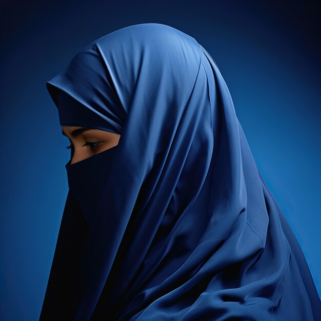 写真 若いイスラム教徒の女性の肖像画