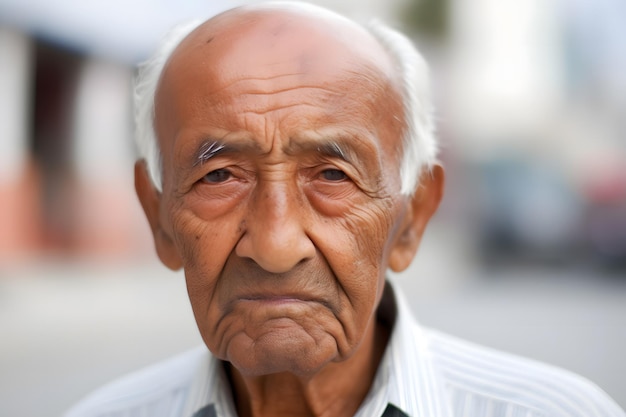 Portrait of an old hindu man neural network ai generated