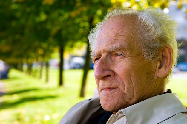 Portrait of an old senior man