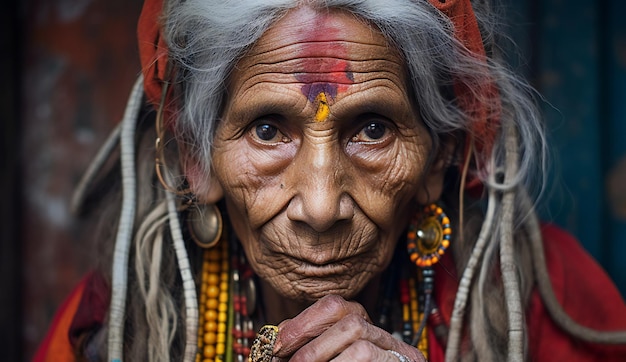 Portrait of an old woman