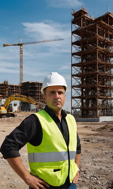 Portrait of openpit mine worker