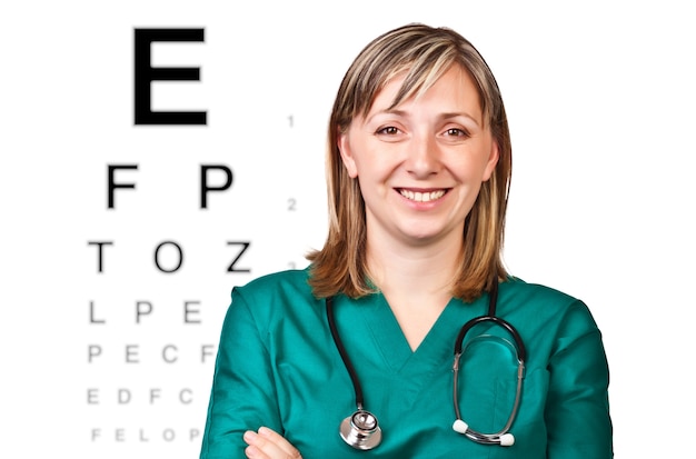 Portrait of optometrist