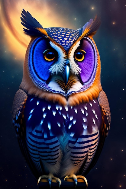 An portrait Owl generated Ai