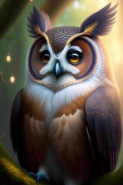 An portrait Owl generated Ai