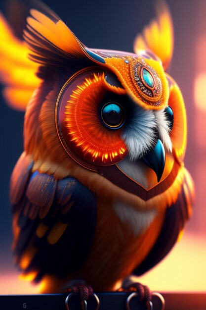 An portrait Owl generated Ai