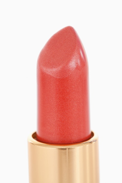 Photo portrait of a pale red lipstick