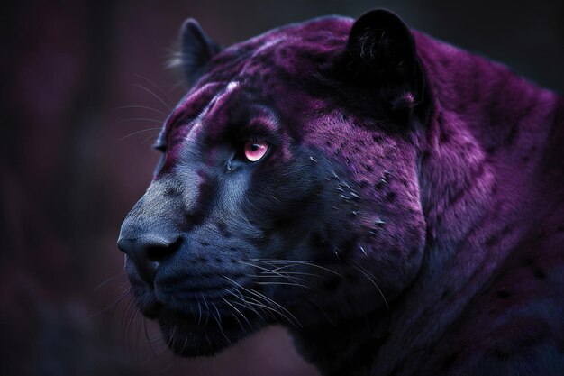 Portrait of a panther Panthera leo