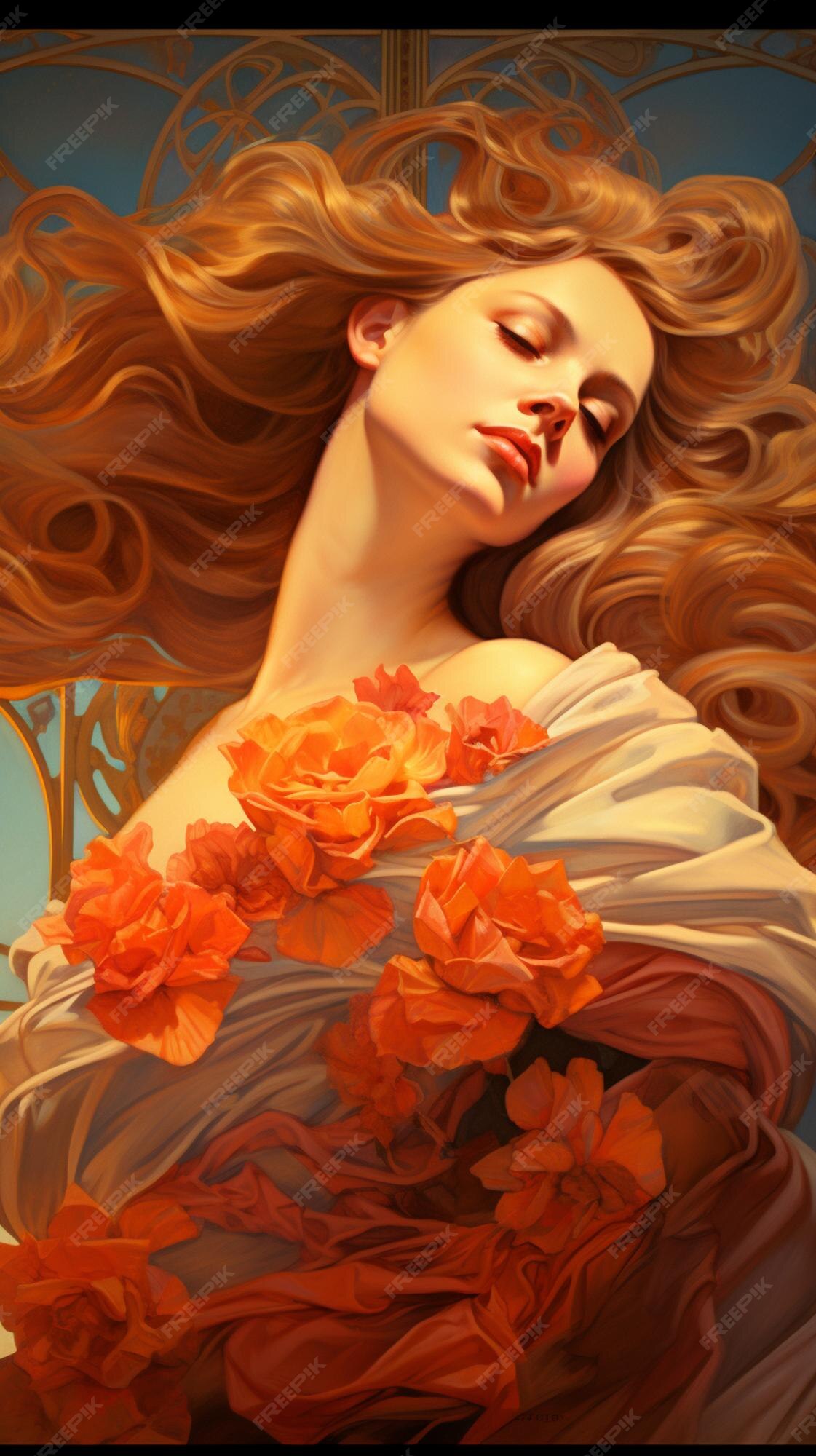 Premium AI Image | portrait of a Paris fashion model in the style of 